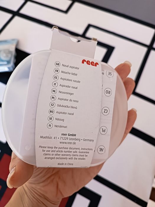 Ръчен аспиратор за нос, Reer