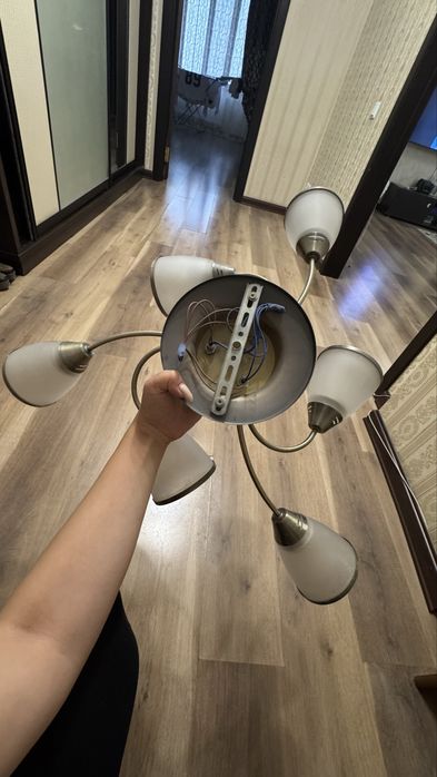 Люстра латунь 6-ти рожковая