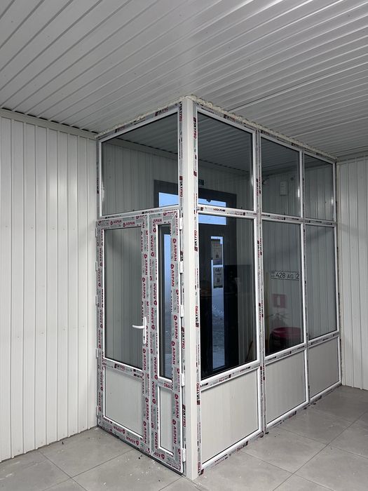 Алюминии витражи пластик