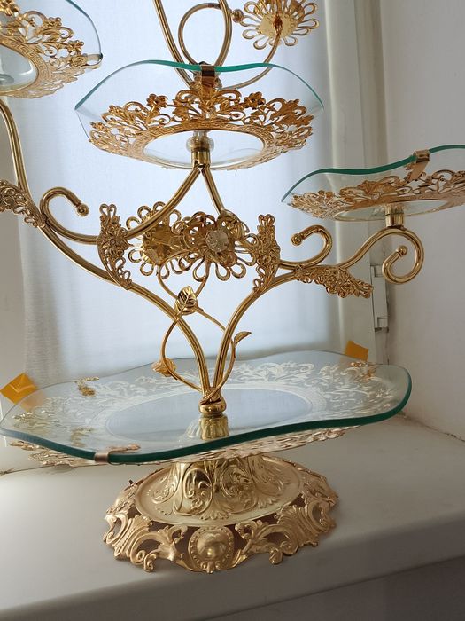 Ярус для конфет стеклянная