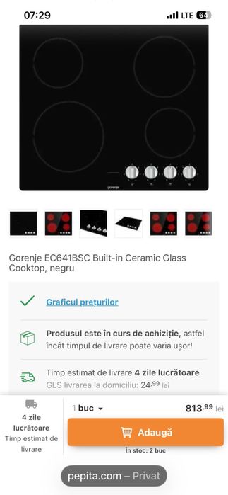 Plita vitroceramica Goreje