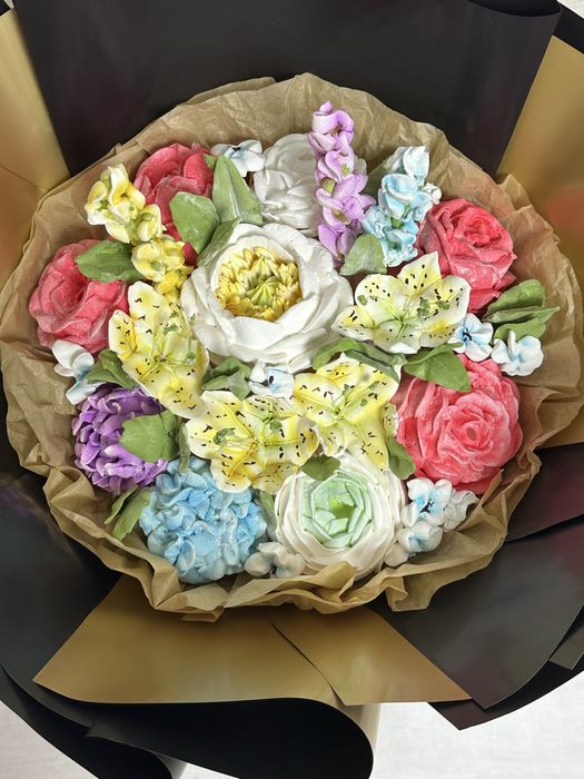 Букет из зефира, цветы