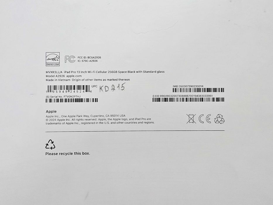 ПРОДАМ Apple iPad PRO 13"nch M4 (256GB) WiFi + 5G. Состояние НОВОЕ