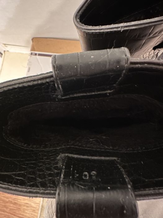 Кожаные казачки с утеплителем