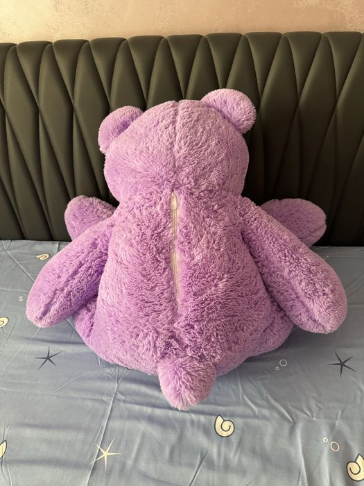 2 броя големи плюшени мечета лилаво и кафяво