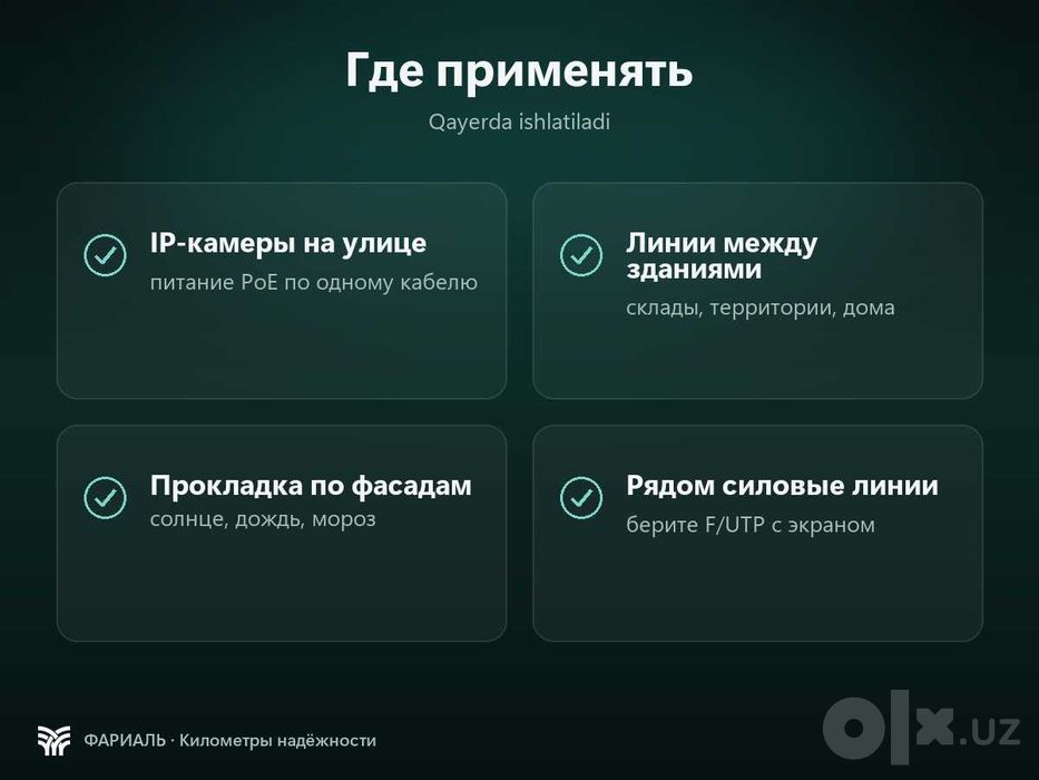 LAN-кабель U/UTP Cat 5e PE 4x2x0,50, медь, 305 м, ФАРИАЛЬ