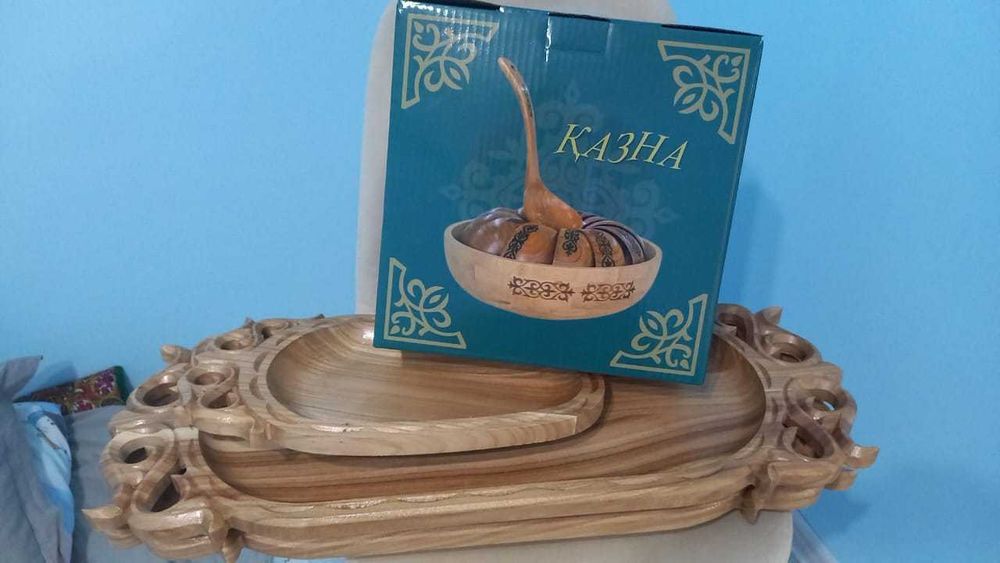 Казахская посуда из дерева