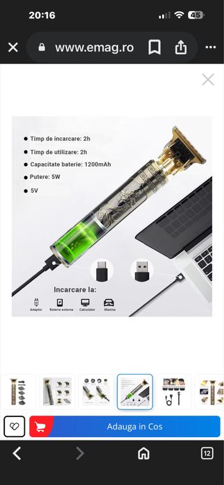 Masina de tuns cu capete de schimbat