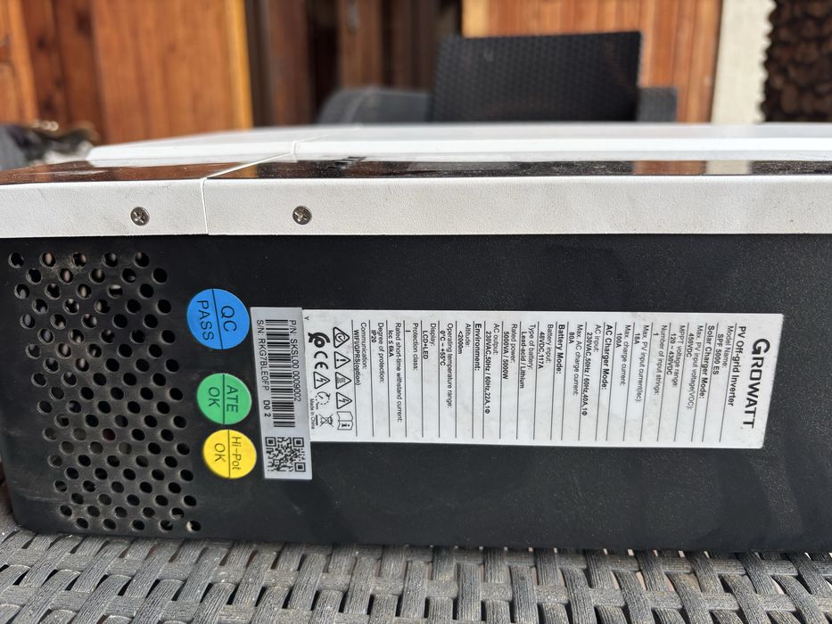 Invertor solar Growatt 5 kW– stare bună, complet funcțional