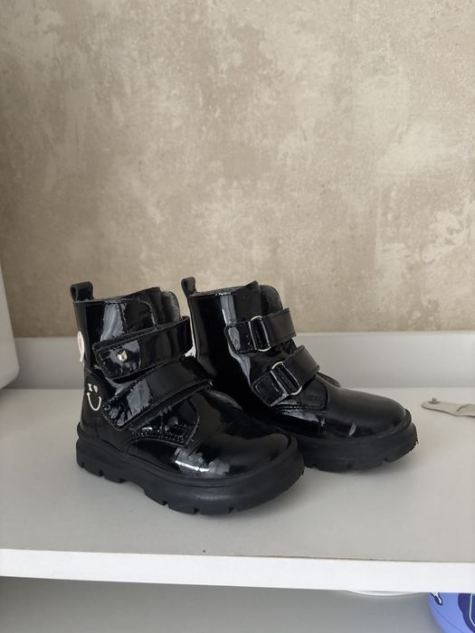 Ботинки Котофей лакированные с байковым утеплителем