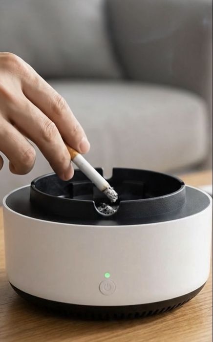 Scrumiera electrica cu purificator de aer 2 in 1