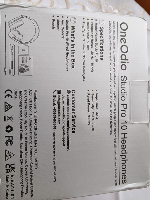 OneOdio Studio Pro 10 nou