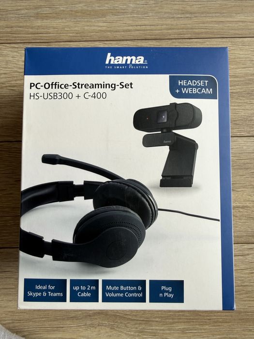 Set Hama casti Pc + camera web C 400