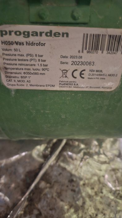 Vand hidrofor 6mc/h,100l pe minut