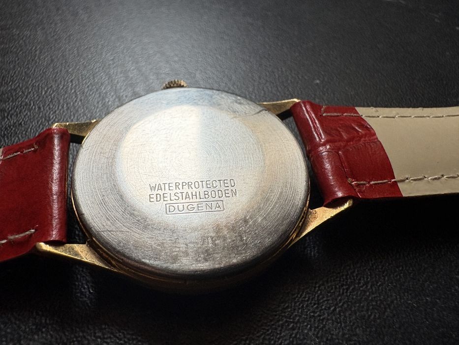 Ceas Dugena mecanic placat aur cal.1144