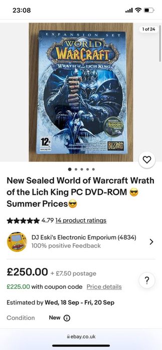 Vand joc PC World of Warcraft Wrath of the Lich King