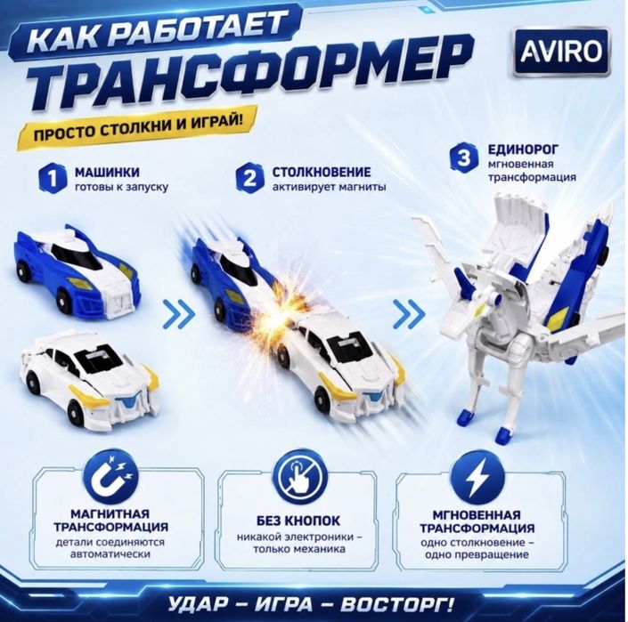 Трансформер единорог 2в1