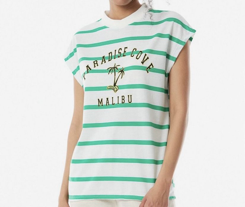 Тениска в зелено и бяло