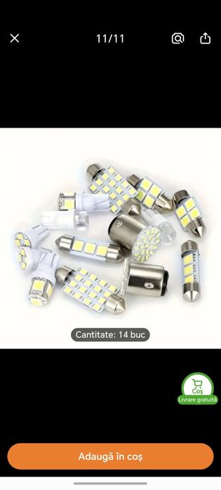 Becuri led interior auto