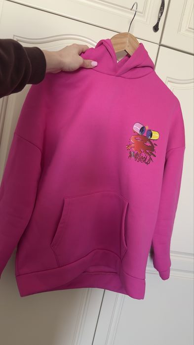 Розов комплект с принт