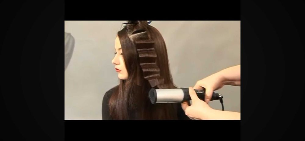 Маша за коса за едри къдрици