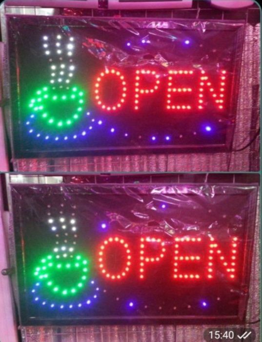 Tablo Begushiy Tablichka Open Reklama Neon Diod neoniviy diodiviy
