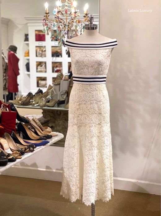 CHANEL Lace Dress S оригинална рокля