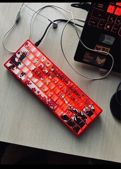 Клавиатура hk gaming gk61 красный