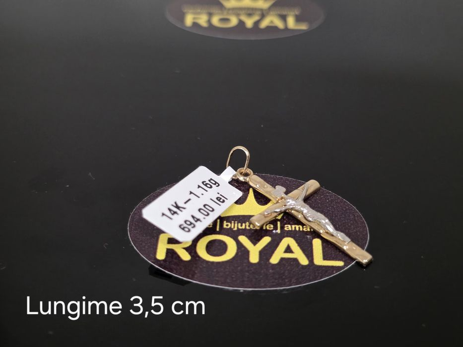 Bijuteria Toyal: Pandantiv cruciulița aur 14k/1.16 gr