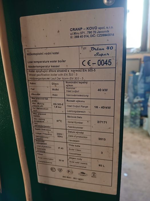 Vând centrală pe lemne Orlan 4