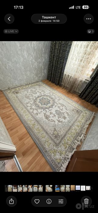 Продаю 3 та яхши калин гилам, кам ишлатилган