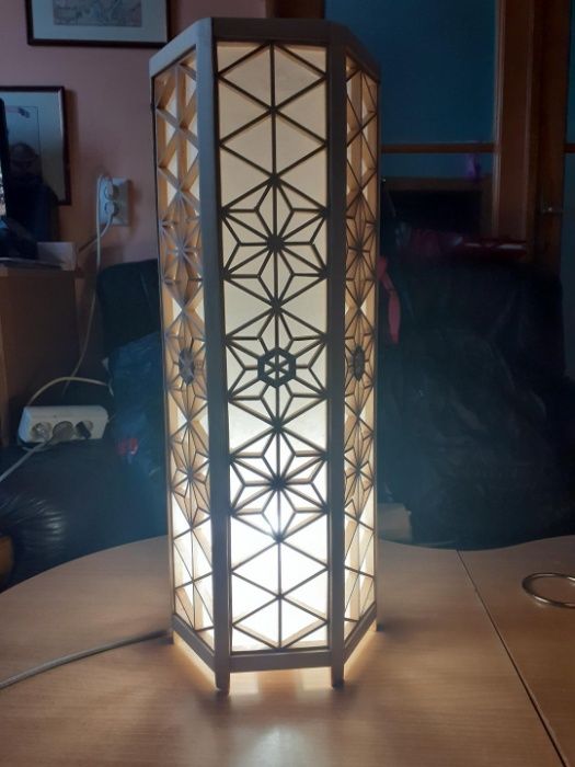 Veioza KUMIKO hexagonala lampa,corp iluminat