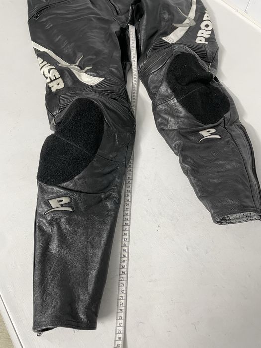 Pantaloni moto Probiker marime 42 din piele cu progectii hard