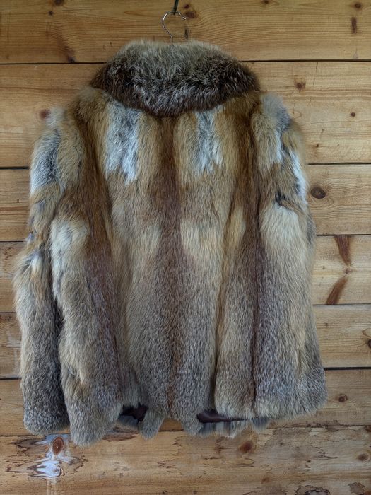Haină din Blană Naturală de Vulpe (M/L) + Blană Întreagă Tăbăcită BONUS