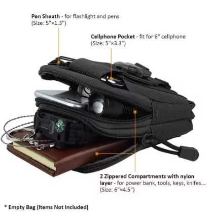 Тактическа чантичка за крак / кръст – черна