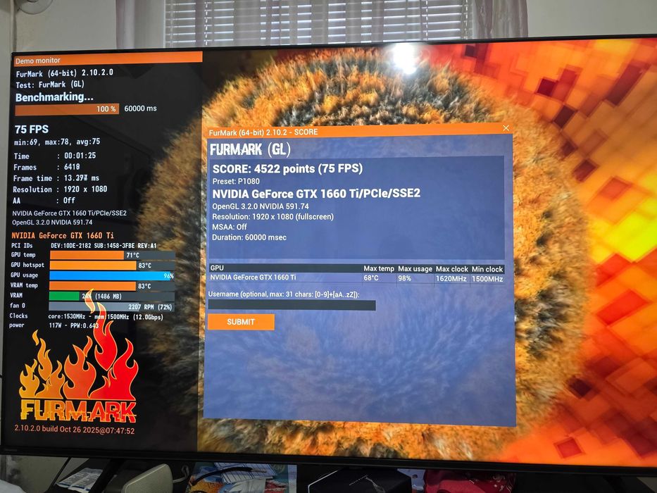 Gaming pc G:RIGS I5 8400 GTX 1660TI 16GB RAM
