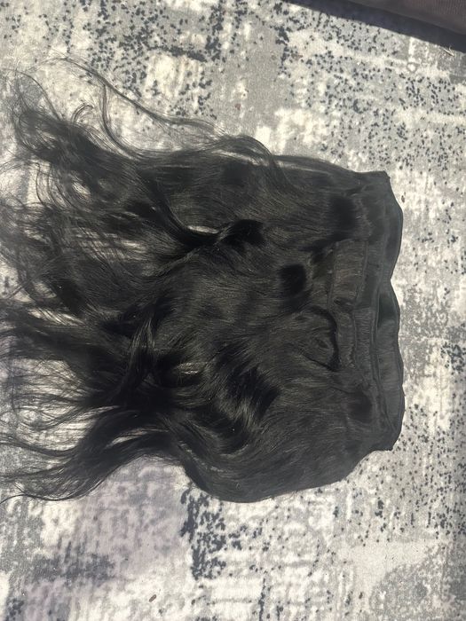 4 реда Екстеншъни от естествена коса-черни