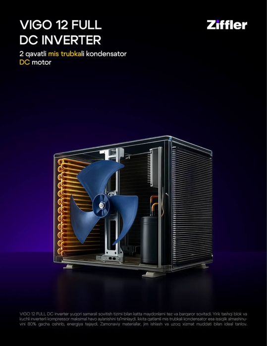 Кондиционер Ziffler 12/18/24 DC Invertor Доставка бесплатно