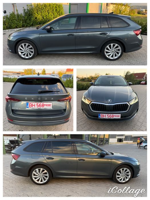 Skoda Octavia 1.5tsi-150cp 2022 full led/matrix/keyless/ACC/virtual/lane+side assist/camera/ambiental/tableta mare/CANTON/alcantara/moduri condus/18‘