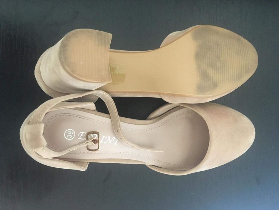 Pantofi cu toc Estini 39 beige