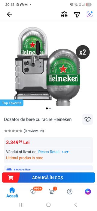 Dozator bere cu racire Heineken