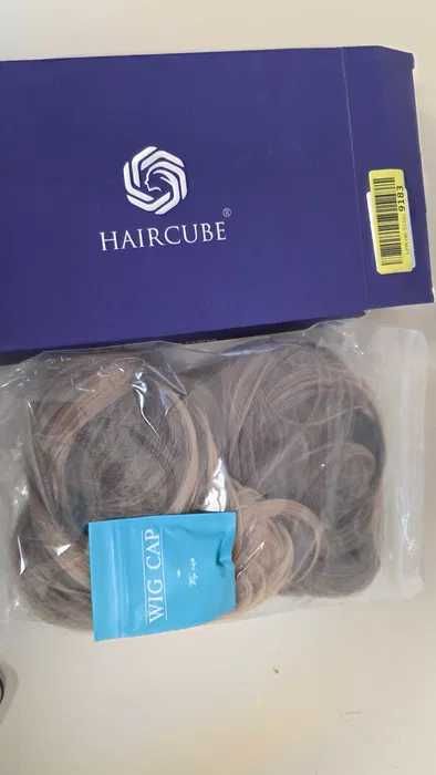 Pachet 2 produse rezervat: perucă HAIRCUBE lungă blond bej + topper cu 3 clipsuri
