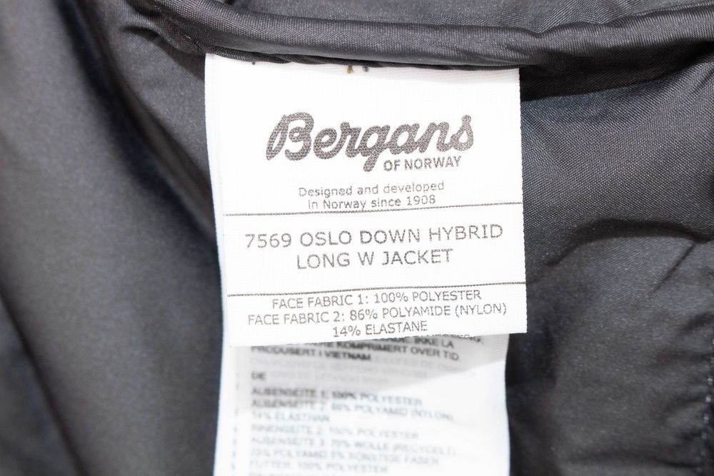 BERGANS OF NORWAY Oslo Down Hybrid дамско дълго яке пухено с вълна М