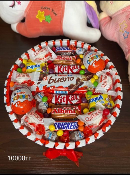 Съедобный букет, сладкий букет, букет из конфет, букет из рафаэла