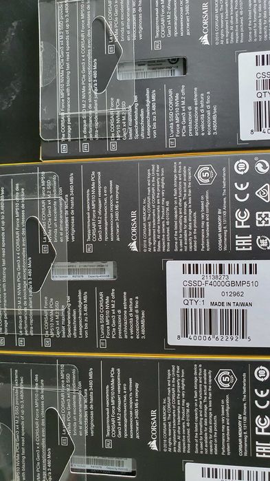 Нов Corsair MP510 4TB SSD M.2 NVMe - 3 г. гаранция, налични 4 бр.
