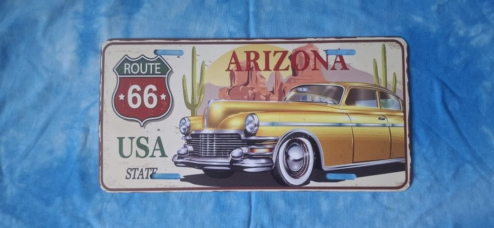 Метална ретро табела "Route 66"
