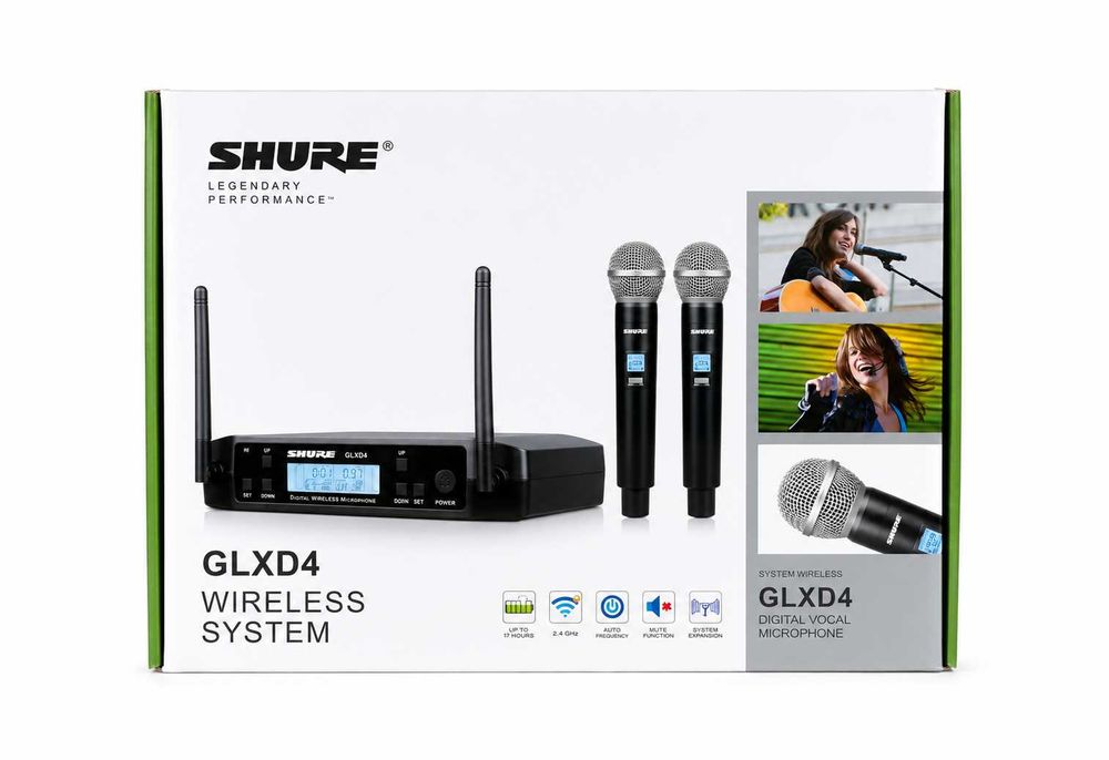 Wireless dublu microfon SHURE GLXD4/BETA58A cu două microfoane (Clona)