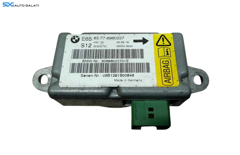 Modul Calculator Senzor Airbag de pe Usa Portiera Stanga Fata Sofer BMW Seria 7 E65 E66 730D 2001 - 2008 Cod 65776960227 6960227 [N0624]