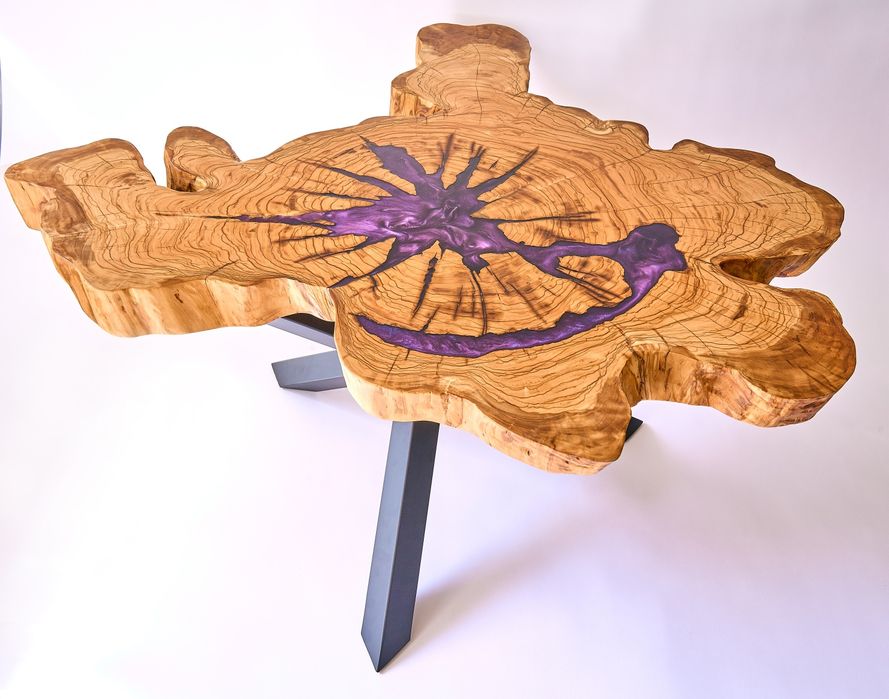 Дизайнерска холна маса шайба от маслина