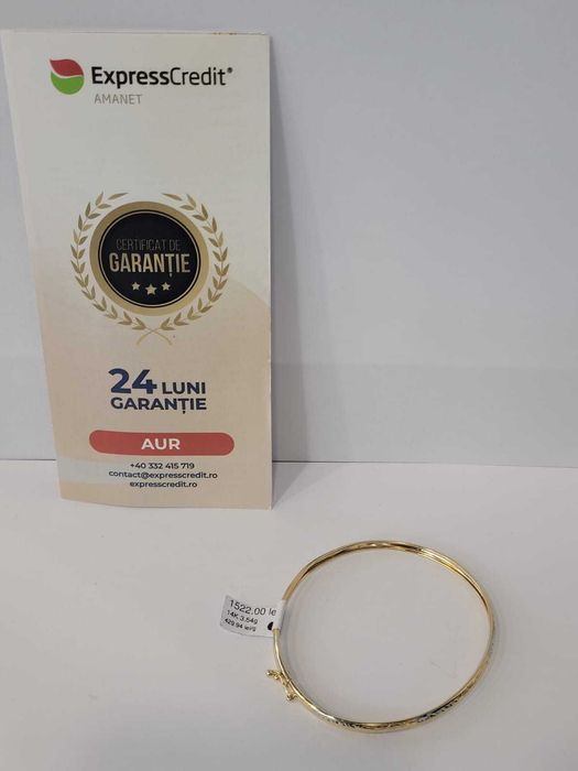 Bratara aur 14k 3.54g 6.5cm (Iulius Mall)(B-6364) Garantie 2 ani!